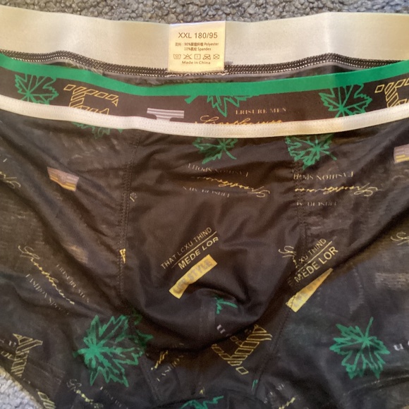 Black sheer trunks , fits like medium, front coverage. - Picture 5 of 6